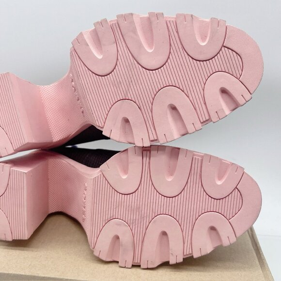 Sorel Brex Waterproof Platform Heel Chelsea Boot Bootie Black Vintage Pink US 11 - Picture 11 of 12